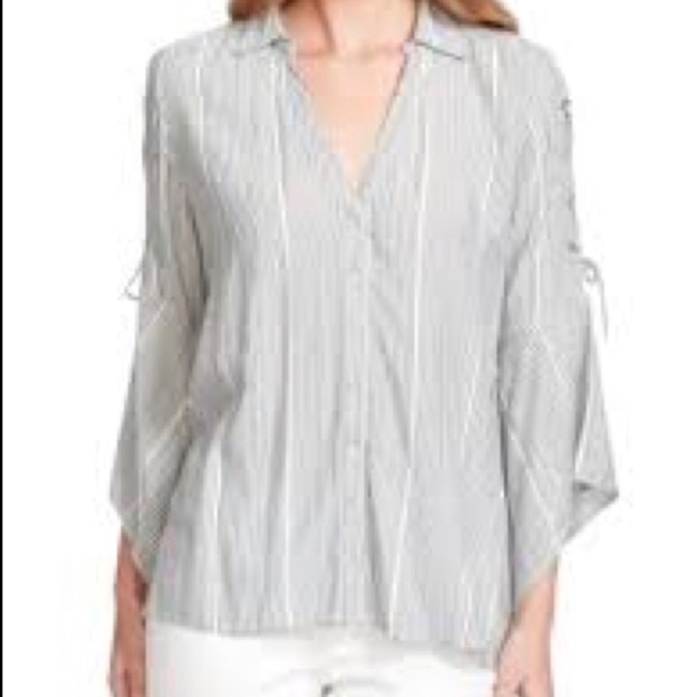 Jessica Simpson button up striped shirt XXL